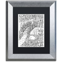 Zaštitni znak likovna umjetnost River Canvas Art by KcDoodleart Black Matte, Silver Frame