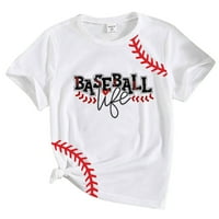 Dječja majica kratkih rukava s printom bejzbola za dječake i djevojčice