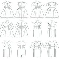 Modni uzorci za šivanje haljina od pojasa i džepova-6-8-10-12-14