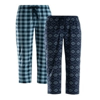 George muški i veliki muški runo za spavanje pidžama Pant, 2-pack, S-5xl
