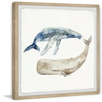 Dvojac kitova Marmont Hill Rachel Beiler, uokvirena zidna umjetnost