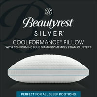 BeautyRest Silver® CoolFormorant Bed jastuk s uklonjivim poklopcem, standardna kraljica, hlađenje, memorijska pjena