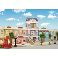 Poklon set elegantno urbano imanje Serije A. M., Set za igru kućica za lutke s figuricom, namještajem i priborom
