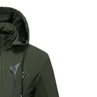 Muška ležerna jednobojna zimska jakna s odvojivom kapuljačom Planinska jakna s patentnim zatvaračem zimski kaput otporan na vjetar