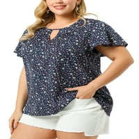 Jedinstvene ponude ženskog plus veličine šifona plamtena ružičavica bluza bluza bluza