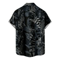 Muške košulje Muška modna etnička Majica kratkih rukava ležerna Havajska majica s printom bluza majica crna 2 inča