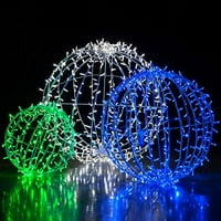 Komercijalna LED velika svjetlosna kugla Božićna svjetiljka LED sfera vanjski Božićni svjetlosni ukras, sklopivi metalni okvir (20