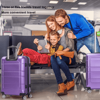 Setovi prtljage, ABS set tvrdog kovčega, TSA brava, ljubičasta