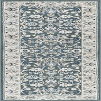 Tradicionalni cvjetni tepih za dnevnu sobu u sivoj boji lako se čisti