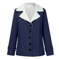 Ženski kaput rasprodaja ženske zimske tople jakne plus size kompozitni Pliš s reverom na kopčanje gornja odjeća kaput