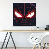 Spider-Man: miles Morales-plakat na zidu s licem u drvenom magnetskom okviru, 22.37534