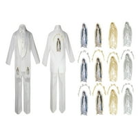 Dječji kostim za krštenje dječaka, bijeli kostim za krštenje Djevice Marije, Marijina štola i naslon za leđa od $ 7