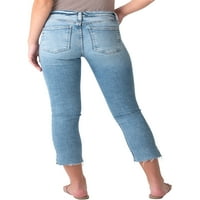 Silver Jeans Co. Ženske najtraženije usjevne traperice usjeva, veličine struka 24-36