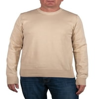 Muški pamučni pulover s okruglim vratom u donjem dijelu leđa