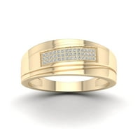 1 8CT TDW Dijamant 10K Muški prsten od žutog zlata