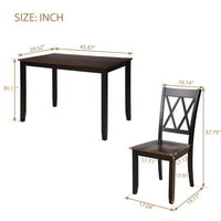 5-dijelni stol za blagovaonicu, kućni kuhinjski stol i stolice drvene blagovaonice
