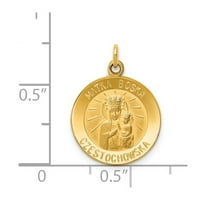Privjesak maternica Boska od žutog zlata od 14 karata i medalja Presveto Srce - veličine 14 inča