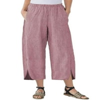 Ženske bluze velike veličine široke ljetne Ležerne hlače s elastičnim strukom u ciganskom hipi stilu, joga, teretana, slobodno vrijeme,