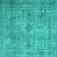 Tvrtka Alibudes strojno pere pravokutne perzijske tirkizno plave tradicionalne unutarnje prostirke, 2' 4'