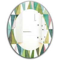 Designart 31.5 31.5 Multi-boja modernog, suvremenog zidnog ogledala