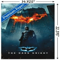 Film o stripu-mračni vitez-logotip Batmana u plamenu, zidni plakat s jednim listom, 14.725 22.375