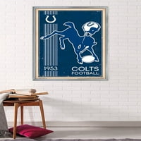 Indianapolis Colts - plakat zida retro logotipa, 22.375 34