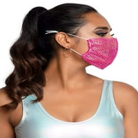 Modna maska za lice od rhinestones-a, periva za višekratnu upotrebu, Jedna veličina