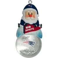 Topperscot by Boelter Brands nfl Santa Snow Globe Ornament, New England Patriots