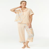 Ženske tkane pidžama Capri hlače, veličine od 9 do 3 inča