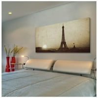 Eiffelov toranj i zalazak sunca Slikati ispis na omotanom platnu