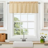 Kuhinjske zavjese na seoskoj kući kratke Boho platnene zavjese na malim prozorima za kafić u podrumskoj kupaonici s panelom ili panelnim