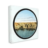 Stupell Industries jesensko šumsko jezero jezero kroz krajolik krajolik galerija zamotana platna za tisak zidne umjetnosti, dizajn