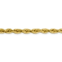 Polučvrsti lanac od užeta od žutog zlata u karatu