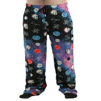 Muški Albert Einstein Galactic Print Poly Span Pijama Lounge hlače