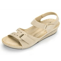 Izbor / ženske udobne cipele s otvorenim prstima; ljetne lagane neklizajuće rimske sandale na klin na plaži
