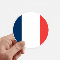 naljepnica s nacionalnom zastavom Francuske, zemlje EU, okrugla naljepnica za kofer, naljepnica za branik za prijenosno računalo