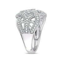 Carat T.W. Dijamantni sterling srebrni beskonačni prsten