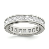 Sterling srebro, čvrsti polirani kubični cirkonij, Imitacija dijamanta, prsten vječnosti, veličina prstena, nakit za žene