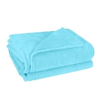 Jedinstvene ponude Fuzzy Plush Flanel Fleece bacanje pokrivača Sky Blue 78 90