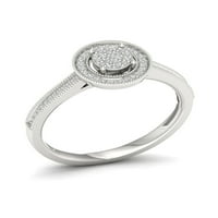 15-karatni dijamantni prsten od srebra od srebra