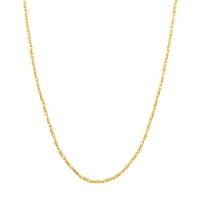 Ogrlica od žutog zlata od 14 karata za muškarce i žene s 20-inčnim lančićem u obliku lanca