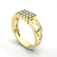 Muški klasični vjenčani prsten za godišnjicu s prirodnim dijamantom okruglog reza od 0,75 karata u čvrstom ružičastom, bijelom ili