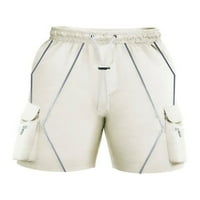& Muške Ležerne mini hlače za plažu, Ležerne široke ljetne kratke hlače, havajske hlače visokog struka