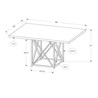 Blagovaonski stol, pravokutni, 48, mali, za kuhinju, blagovaonicu, Metal, laminat, Siva, Crna, moderna, moderna