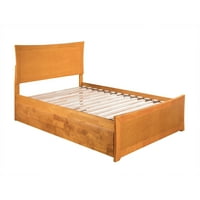 Krevet na punoj platformi s odgovarajućim naslonom za noge i bračnim gradskim preklopnim krevetom u boji karamele