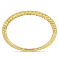 Zaručnički prsten od 14k žutog zlata s uvijenom glavom