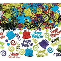 Reljefni konfeti tipa Sretan rođendan,, od folije, Rođendan, 1,5 oz.