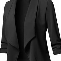 Ženski modni kardigan Ženski kaput otvorena duga jakna sprijeda s običnim rukavima casual Ženski kaput zimska odjeća za žene