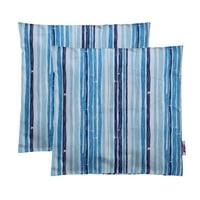 Plemenita kuća Santos Outdoor Modern Pokrivač jastuka, plava, pakiranje, 18 18