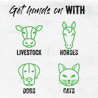 Rukavice za njegu kućnih ljubimaca za mačke, pse i konje, jednobojne, zelene, srednje